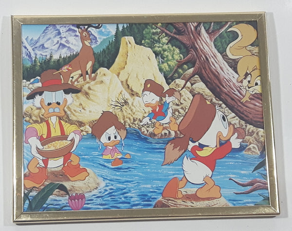 Disney Duck Tales Cartoon Wilderness River Gold Panning Scene 8" x 10" Picture in Frame