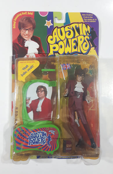 1999 McFarlane Toys New Lime Productions Austin Powers 6 1/4" Tall Toy Action Figure with Accessories New in Package (Not Sealed)