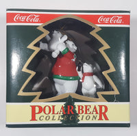 1995 Coca Cola Polar Bear Collection Three Bears Christmas Tree Ornament New in Box