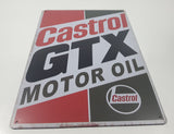 Castrol GTX Motor Oil Vintage Style 7 3/4" x 11 3/4" Tin Metal Sign