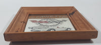 Vintage 1953 to 1978 Chevrolet Corvette 25th Anniversary 8 1/4" x 10 1/4" Wood Framed Mirror Sign