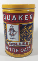 1992 The Quaker Oats Company Quaker Tolled White Oats Replica 1896 Label 8" Tall Tin Metal Canister