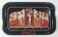 1990 Coca Cola 1923 Ad Four Seasons Black Metal Beverage Serving Tray