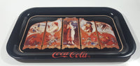 1990 Coca Cola 1923 Ad Four Seasons Black Metal Beverage Serving Tray