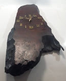Vintage Thick Burl Wood 10 3/4" x 17 1/4" Wall Clock