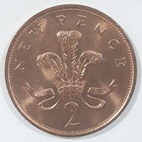 1975 UK Great Britain Elizabeth II New Pence 2 Bronze Metal Coin