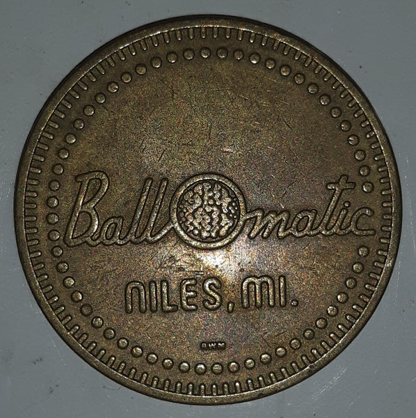 Vintage BallOmatic Niles, MI Golf Themed Metal Token Ball Marker Coin ...