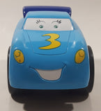 Boley Racing Rascals #3 Blue 5 1/4" Plastic Toy Car Vehicle with Eyes