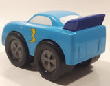 Boley Racing Rascals #3 Blue 5 1/4" Plastic Toy Car Vehicle with Eyes