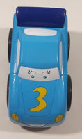 Boley Racing Rascals #3 Blue 5 1/4" Plastic Toy Car Vehicle with Eyes