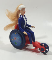 2000 McDonald's Barbie Doll Becky in Wheelchair 3 1/2" Tall Plastic Toy Vehicle