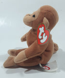 1993 Ty Beanie Babies Bongo The Monkey Stuffed Plush Toy New with Tags