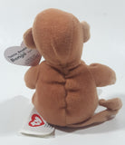 1993 Ty Beanie Babies Bongo The Monkey Stuffed Plush Toy New with Tags