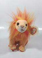 2000 Ty Beannie Babies Bushy The Lion Stuffed Plush Toy New with Tags