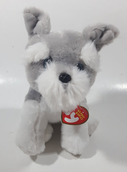 2019 Ty Beanie Babies Harper Grey White Dog Plush Stuffed Animal Toy New with Tags