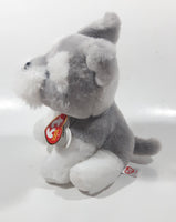 2019 Ty Beanie Babies Harper Grey White Dog Plush Stuffed Animal Toy New with Tags