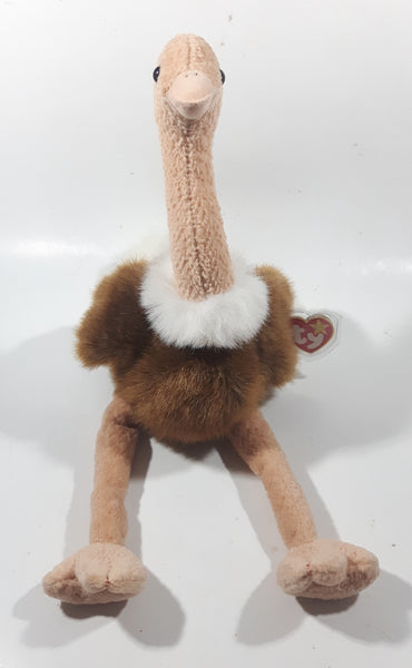 1998 Ty Beanie Buddies Stretch The Ostrich 16" Tall Plush Stuffed Animal Toy New with Tags