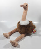 1998 Ty Beanie Buddies Stretch The Ostrich 16" Tall Plush Stuffed Animal Toy New with Tags