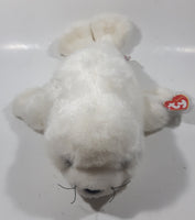 2002 Ty Classic Beanie Babies Flippers Baby Seal White 15" Long Plush Stuffed Animal Toy New with Tags