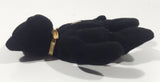 1999 Ty Teenie Beanie Babies The End Black Teddy Bear 5" Tall Plush Stuffed Animal Toy New with Tags