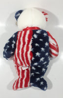 1999 Ty Beanie Buddy Spangle White Teddy Bear 12" Tall Plush Stuffed Animal Toy New with Tags