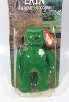 1999 McDonald's Ty Beanie Babies Erin The Bear Green 5" Tall Plush Stuffed Animal Toy New in Package