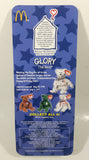 1999 McDonald's Ty Beanie Babies Glory The Bear White with Blue and Red Sars 5" Tall Plush Stuffed Animal Toy New in Package
