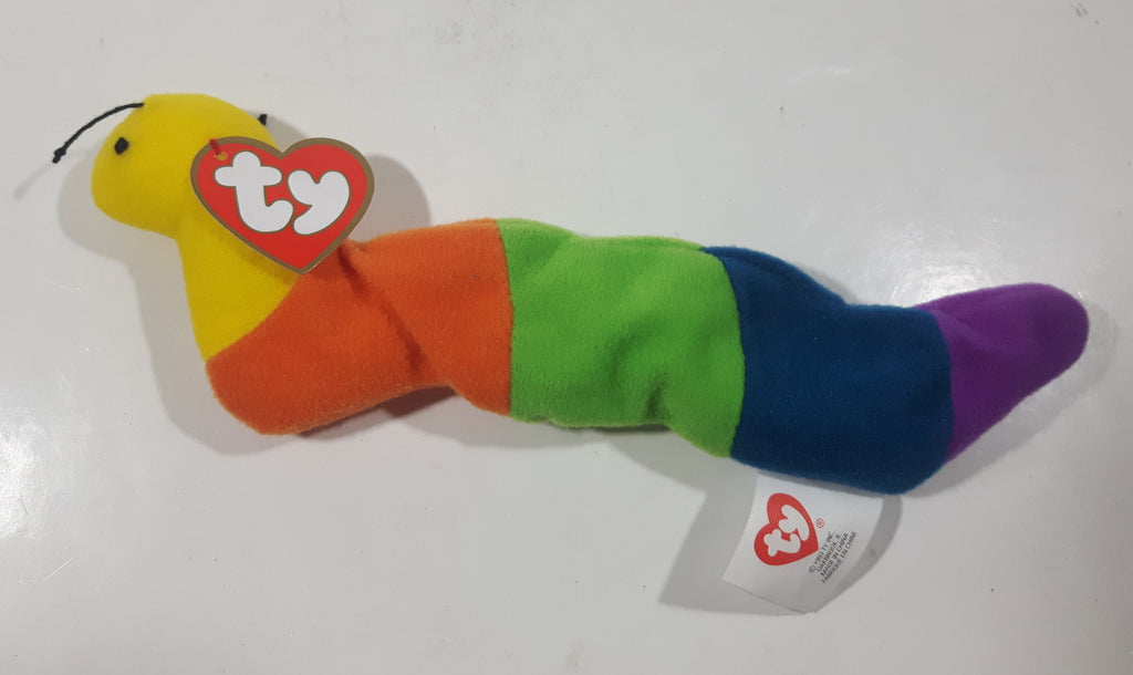 1993 McDonald's Ty Beanie Babies Inch The Worm 7 1/2" Long Stuffed Plu