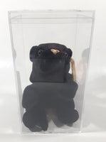 1995 Ty Beanie Babies Velvet The Black Panther Stuffed Plush Toy New with Tags in Display Case