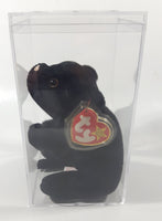 1995 Ty Beanie Babies Velvet The Black Panther Stuffed Plush Toy New with Tags in Display Case