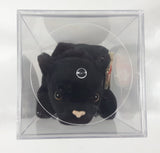 1995 Ty Beanie Babies Velvet The Black Panther Stuffed Plush Toy New with Tags in Display Case