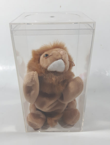1996 Ty Beanie Babies Roary The Lion Stuffed Plush Toy New with Tags in Display Case