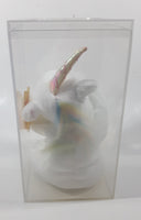 1993 Ty Beanie Babies Mystic The Unicorn White Stuffed Plush Toy New with Tags in Display Case