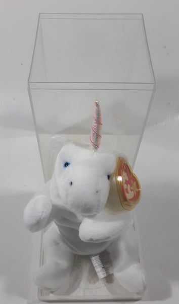 1993 Ty Beanie Babies Mystic The Unicorn White Stuffed Plush Toy