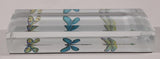 Dragonfly Themed 1 3/8 x 3 7/8" Clear Paper Weight Corner Chips