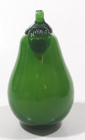 Vintage Art Glass Fruit Green Pear 4 1/2" Tall Ornament