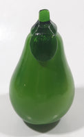 Vintage Art Glass Fruit Green Pear 4 1/2" Tall Ornament