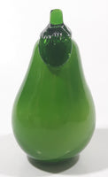 Vintage Art Glass Fruit Green Pear 4 1/2" Tall Ornament