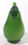 Vintage Art Glass Fruit Green Pear 4 1/2" Tall Ornament