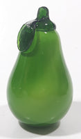 Vintage Art Glass Fruit Green Pear 4 1/2" Tall Ornament