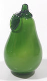 Vintage Art Glass Fruit Green Pear 4 1/2" Tall Ornament