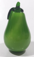 Vintage Art Glass Fruit Green Pear 4 1/2" Tall Ornament