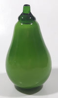 Vintage Art Glass Fruit Green Pear 4 1/2" Tall Ornament