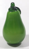 Vintage Art Glass Fruit Green Pear 4 1/2" Tall Ornament