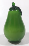 Vintage Art Glass Fruit Green Pear 4 1/2" Tall Ornament