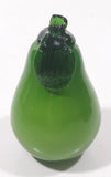 Vintage Art Glass Fruit Green Pear 4 1/4" Tall Ornament