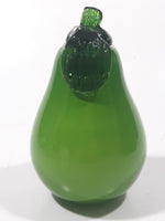 Vintage Art Glass Fruit Green Pear 4 1/4" Tall Ornament