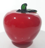 Vintage Art Glass Fruit Red Apple 3 1/2" Tall Ornament