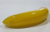 Vintage Art Glass Fruit Yellow Banana 7 1/2" Long Ornament