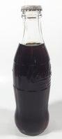 Vintage Coca-Cola 7 3/4" Tall 6oz Embossed Clear Glass Soda Pop Bottle Full Unopened